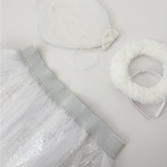 Spirit Silver and White Angel Costume Set Size L - Picture 2 of 5